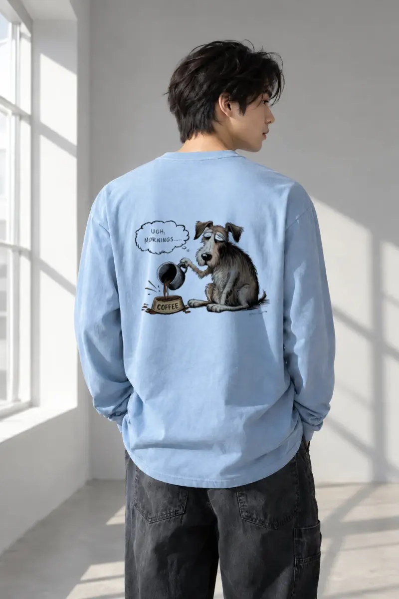 “Coffee Before Conversation” Unisex Longsleeve T-shirt | Gildan 2400