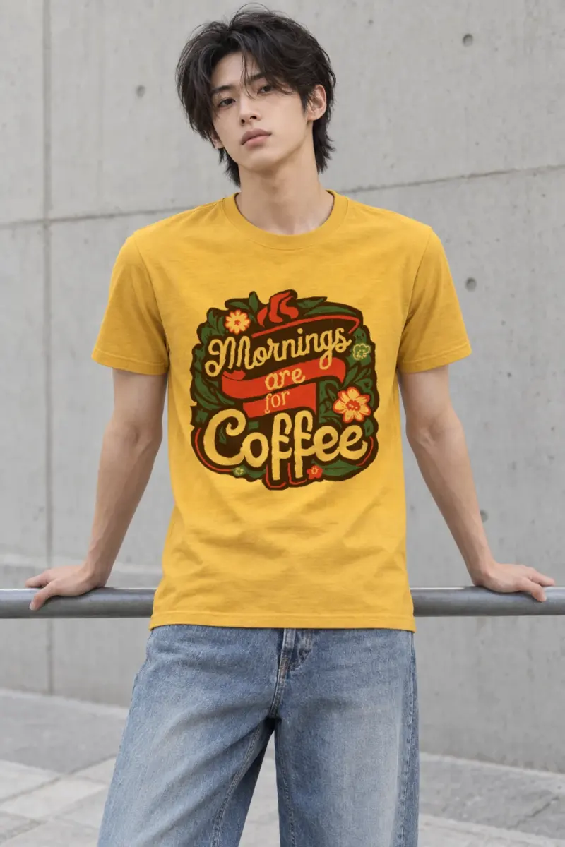 "Coffee Blossom Club" Heavyweight Unisex Crewneck T-shirt