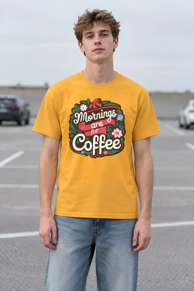 "Coffee Blossom Club" Heavyweight Unisex Crewneck T-shirt