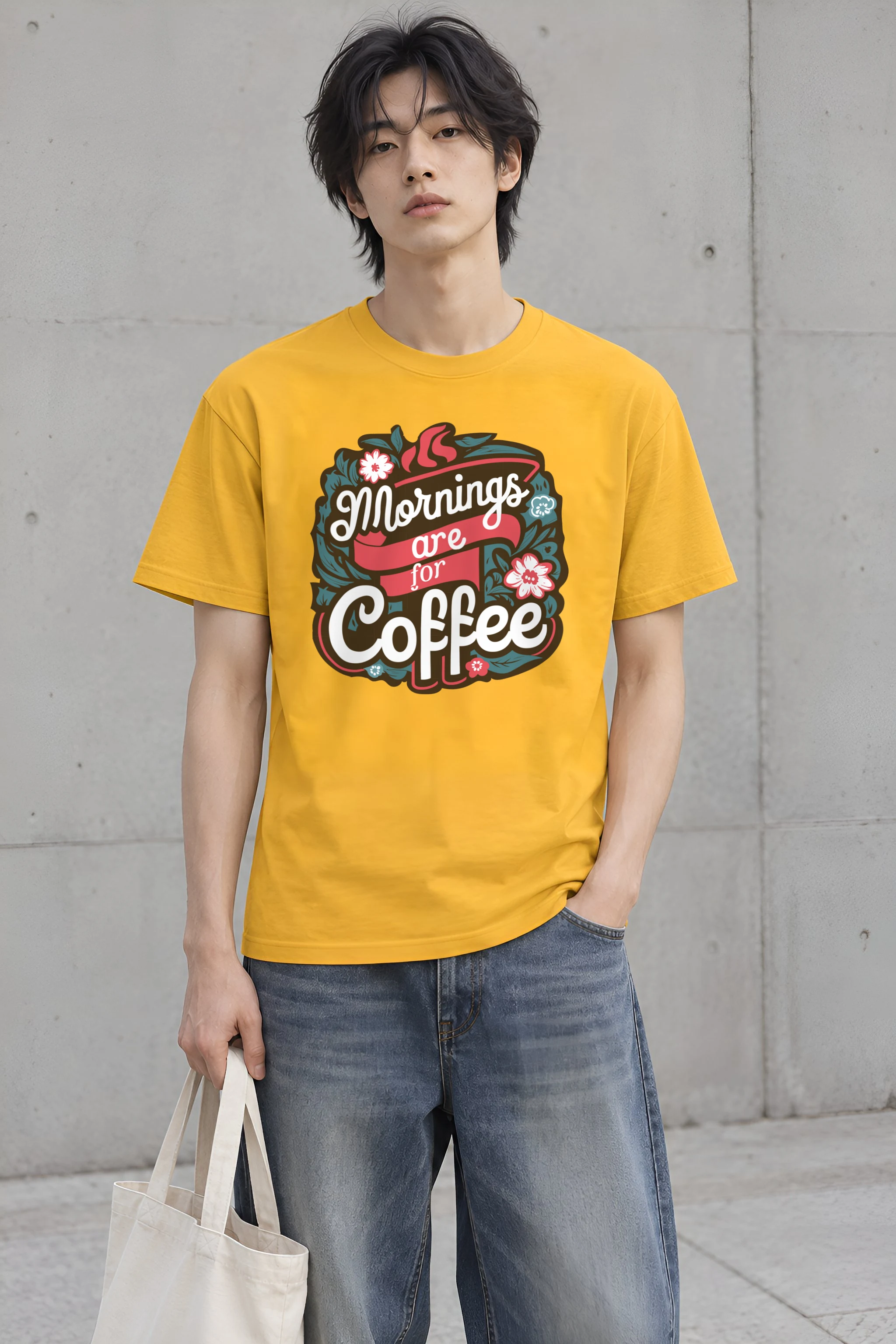 "Coffee Blossom Club" Heavyweight Unisex Crewneck T-shirt