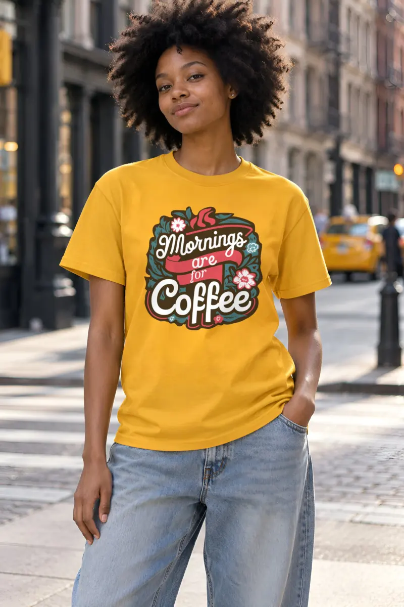 "Coffee Blossom Club" Heavyweight Unisex Crewneck T-shirt
