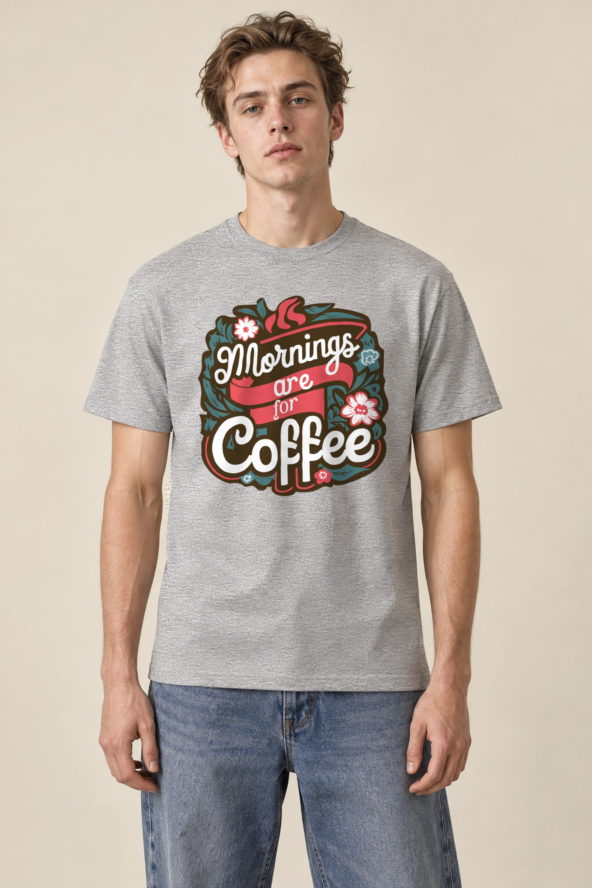 "Coffee Blossom Club" Heavyweight Unisex Crewneck T-shirt