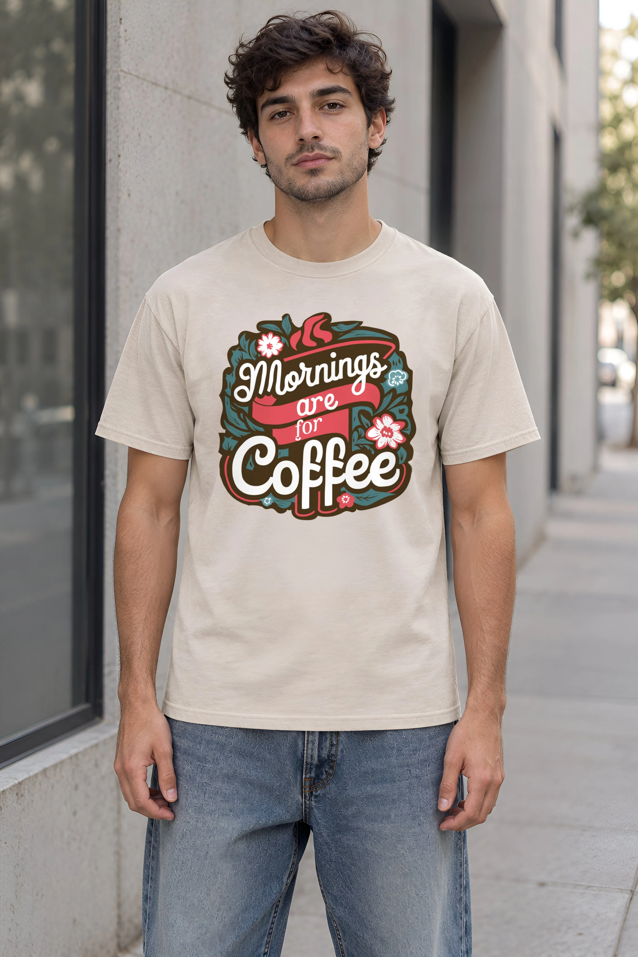 "Coffee Blossom Club" Heavyweight Unisex Crewneck T-shirt