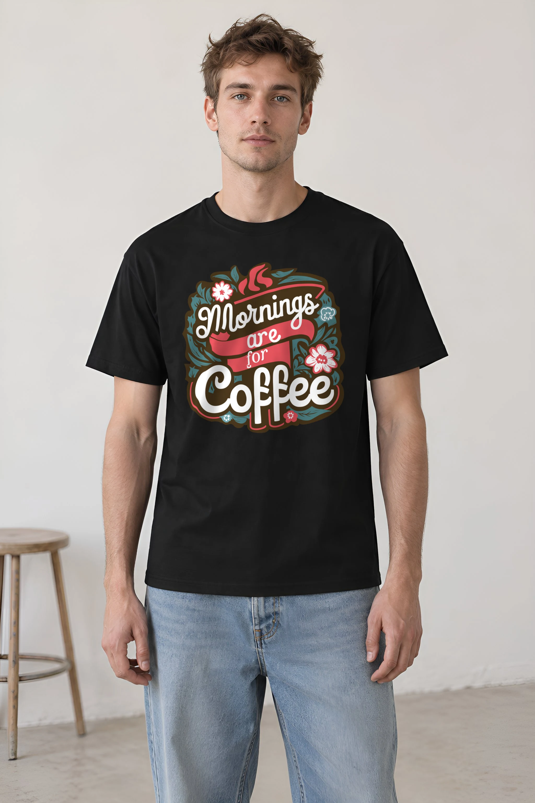 "Coffee Blossom Club" Heavyweight Unisex Crewneck T-shirt