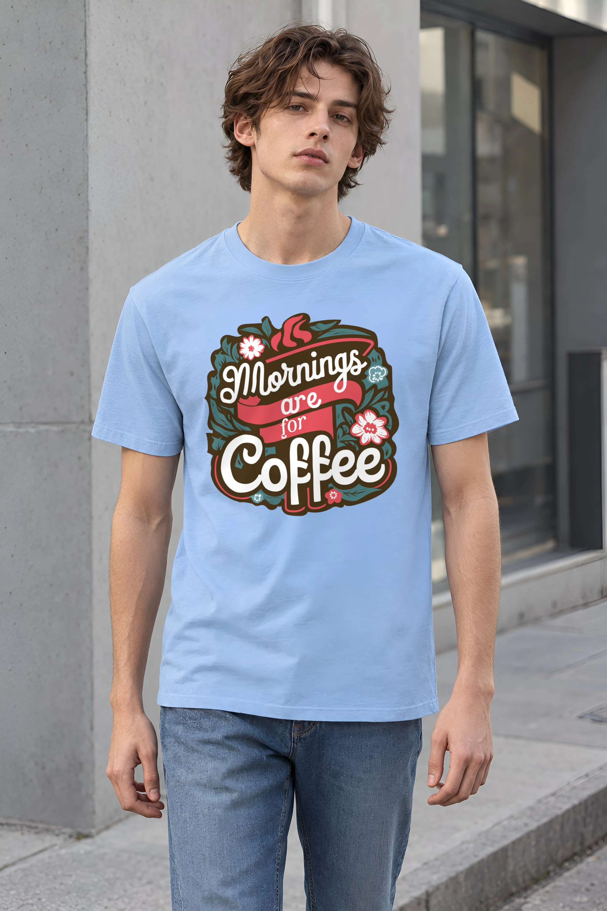 "Coffee Blossom Club" Heavyweight Unisex Crewneck T-shirt