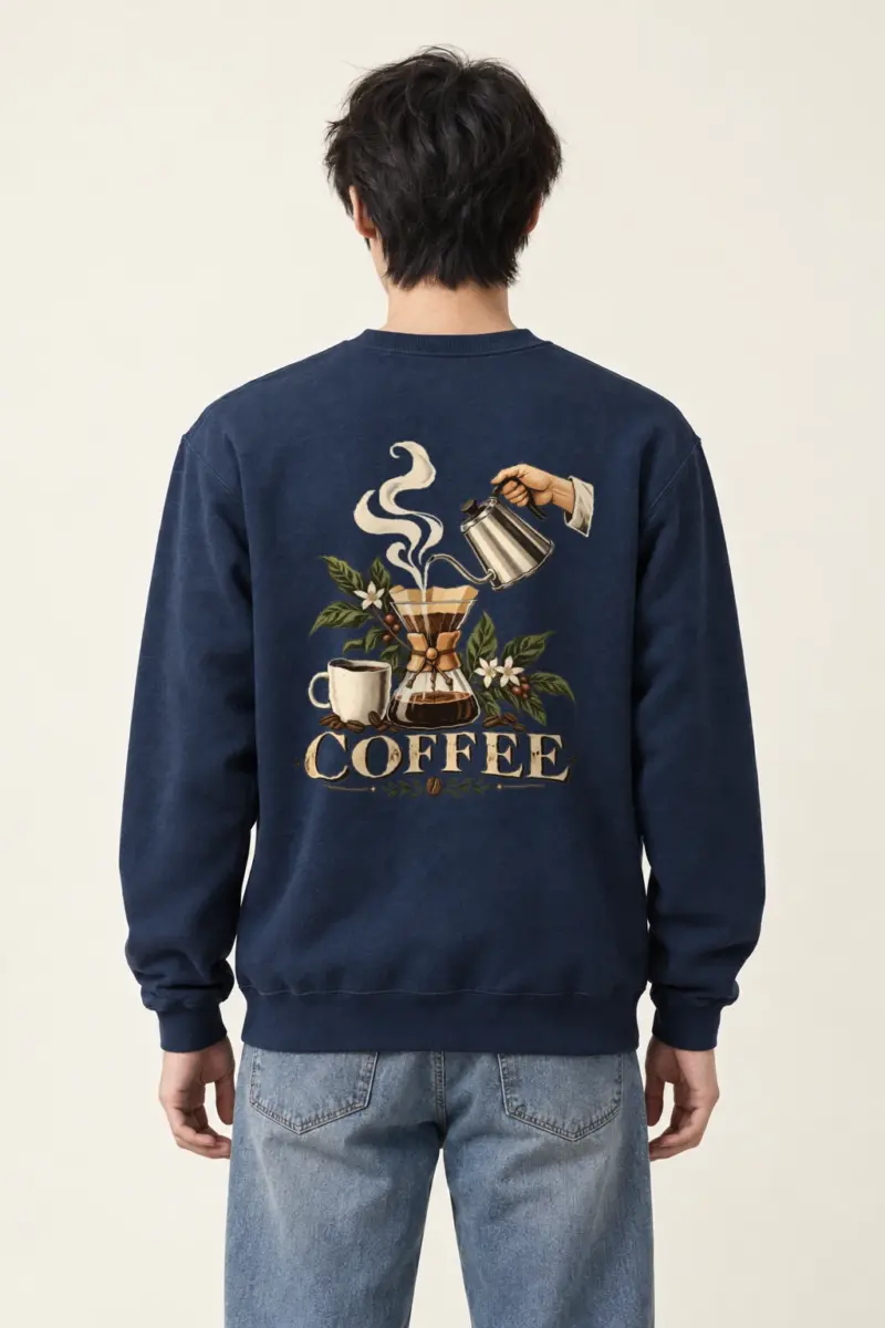 "Coffee Botanical" Heavy Blend Unisex Crewneck Sweatshirt | Gildan 18000