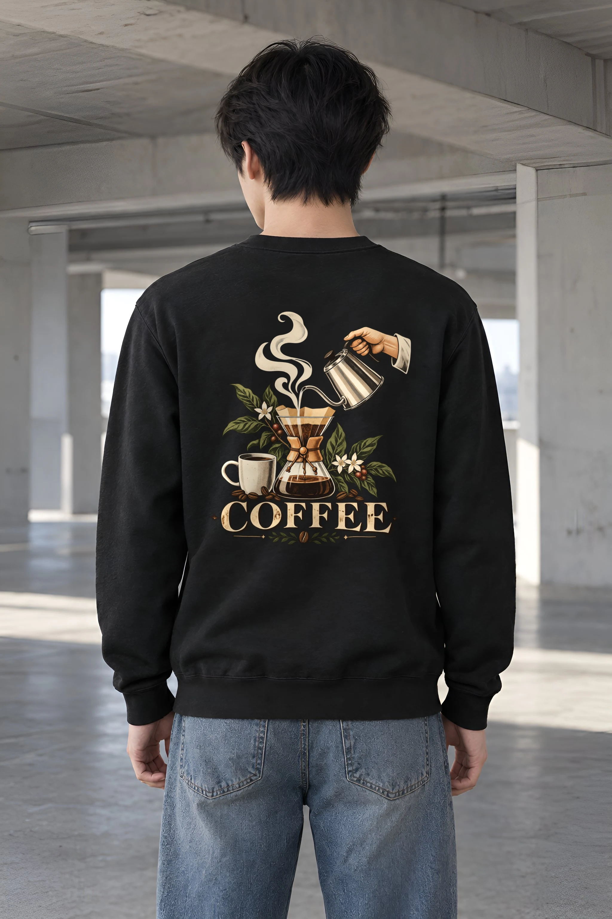 "Coffee Botanical" Heavy Blend Unisex Crewneck Sweatshirt