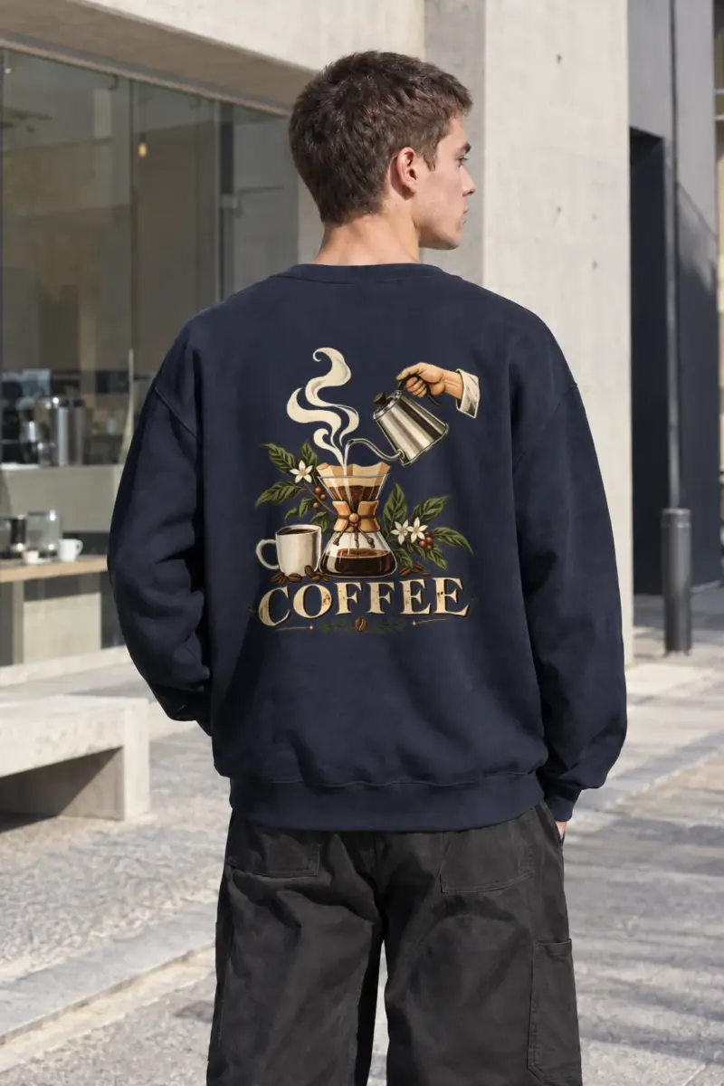 "Coffee Botanical" Heavy Blend Unisex Crewneck Sweatshirt | Gildan 18000