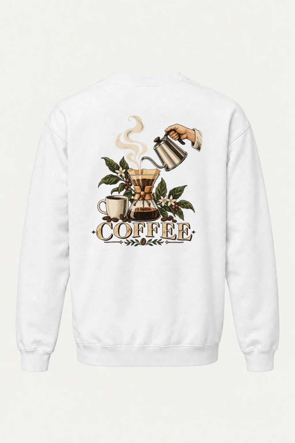 "Coffee Botanical" Heavy Blend Unisex Crewneck Sweatshirt | Gildan 18000