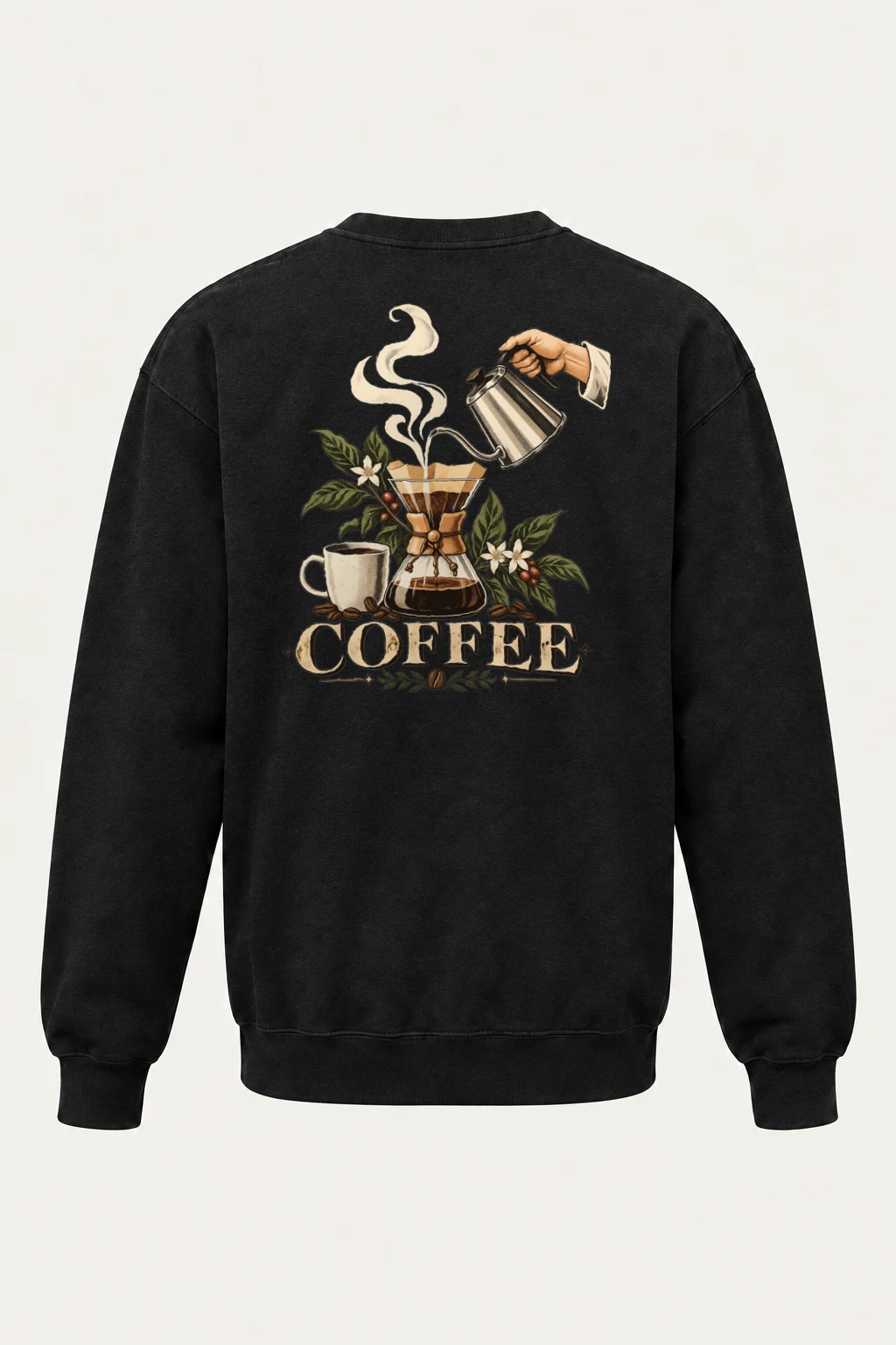 "Coffee Botanical" Heavy Blend Unisex Crewneck Sweatshirt | Gildan 18000
