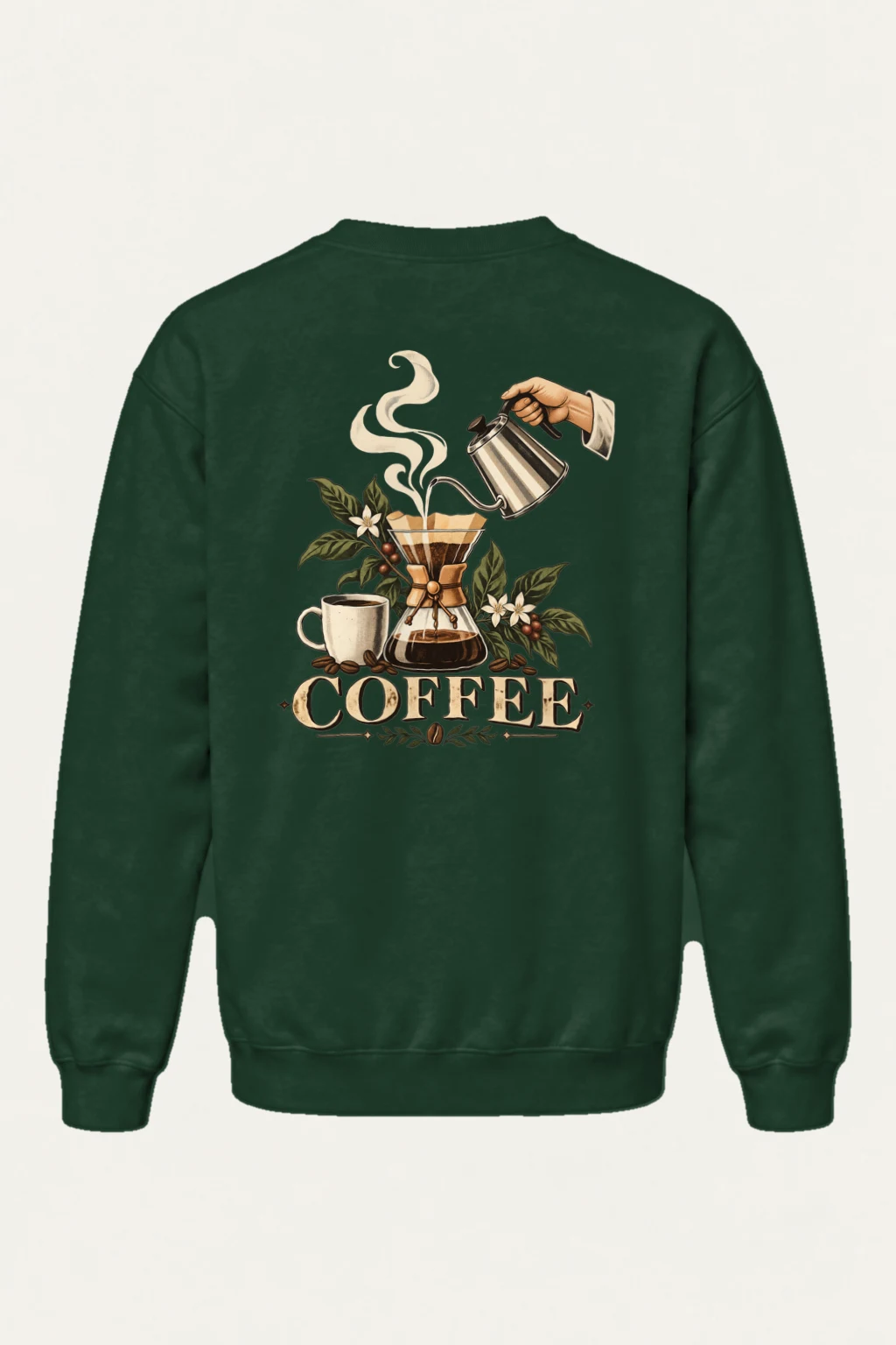 "Coffee Botanical" Heavy Blend Unisex Crewneck Sweatshirt | Gildan 18000