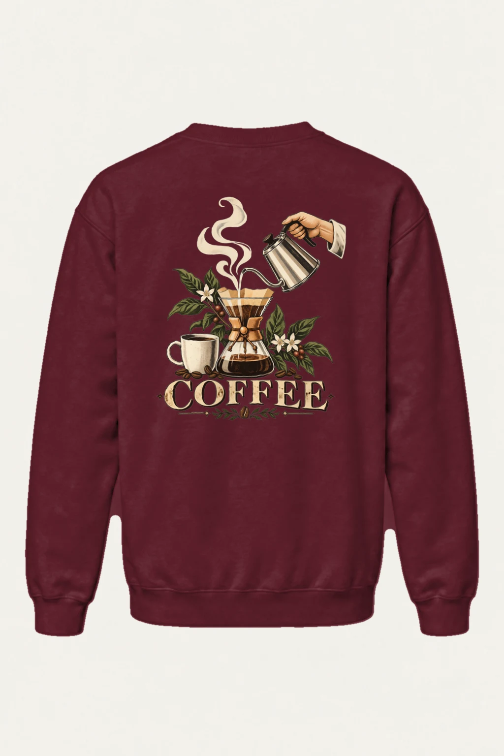 "Coffee Botanical" Heavy Blend Unisex Crewneck Sweatshirt | Gildan 18000