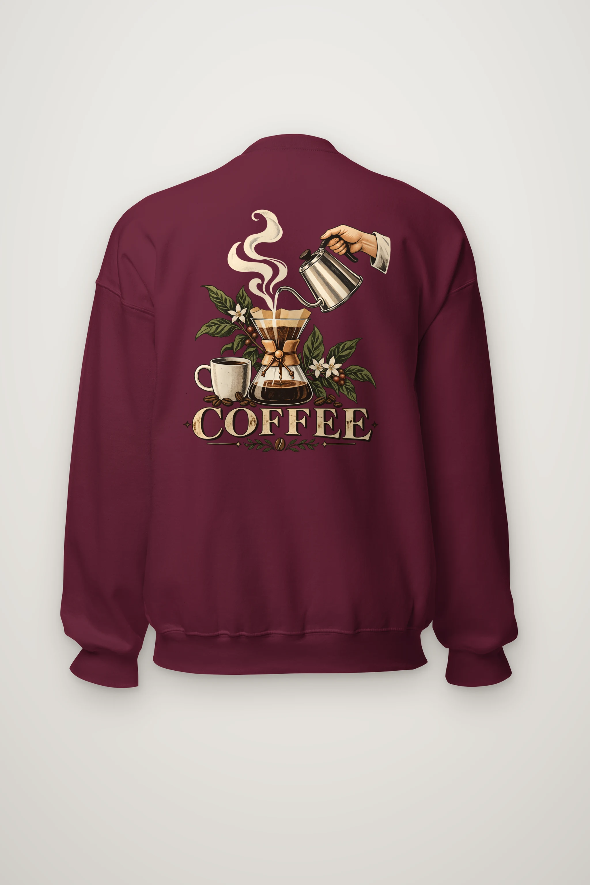 "Coffee Botanical" Heavy Blend Unisex Crewneck Sweatshirt
