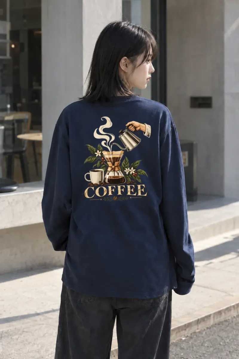 "Coffee Botanicals" Unisex Longsleeve T-shirt | Gildan 2400