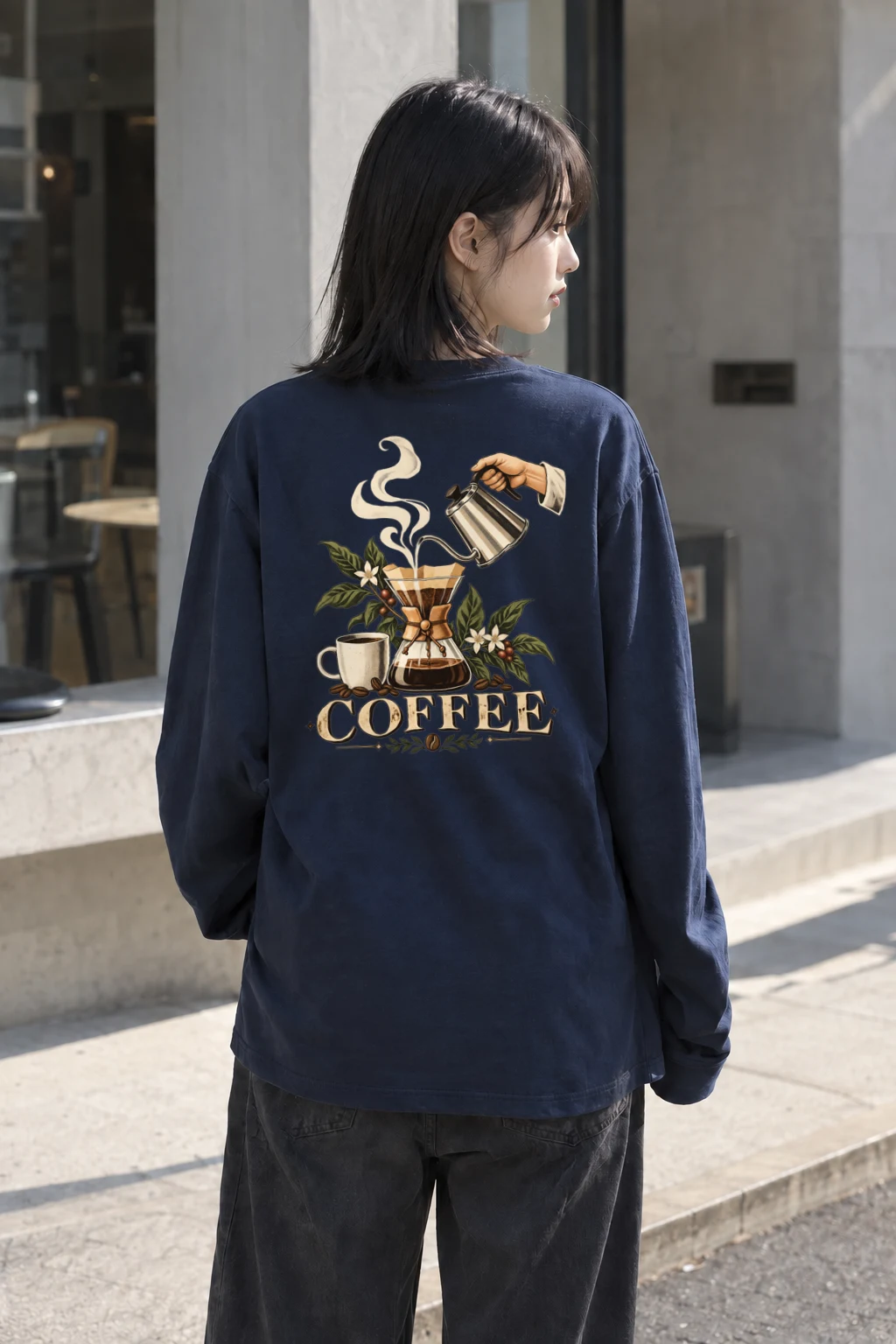 "Coffee Botanicals" Unisex Longsleeve T-shirt | Gildan 2400