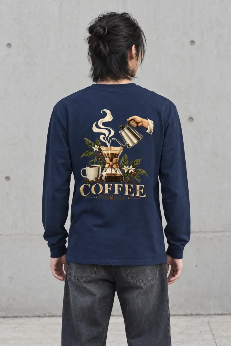 "Coffee Botanicals" Unisex Longsleeve T-shirt | Gildan 2400