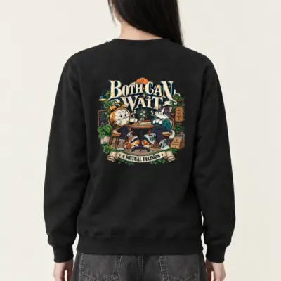 "Coffee Break Clock" Heavy Blend Unisex Crewneck Sweatshirt