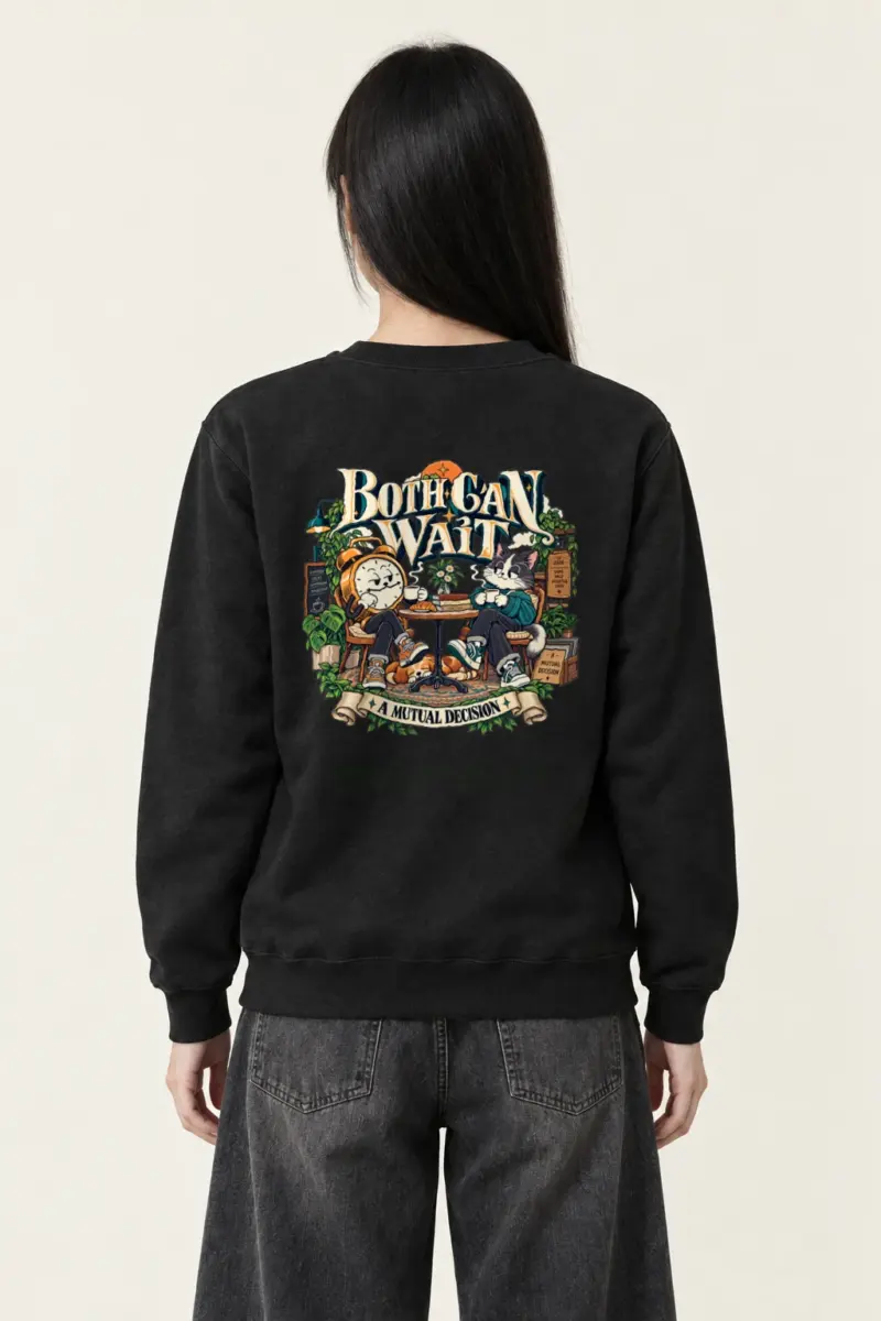 "Coffee Break Clock" Heavy Blend Unisex Crewneck Sweatshirt