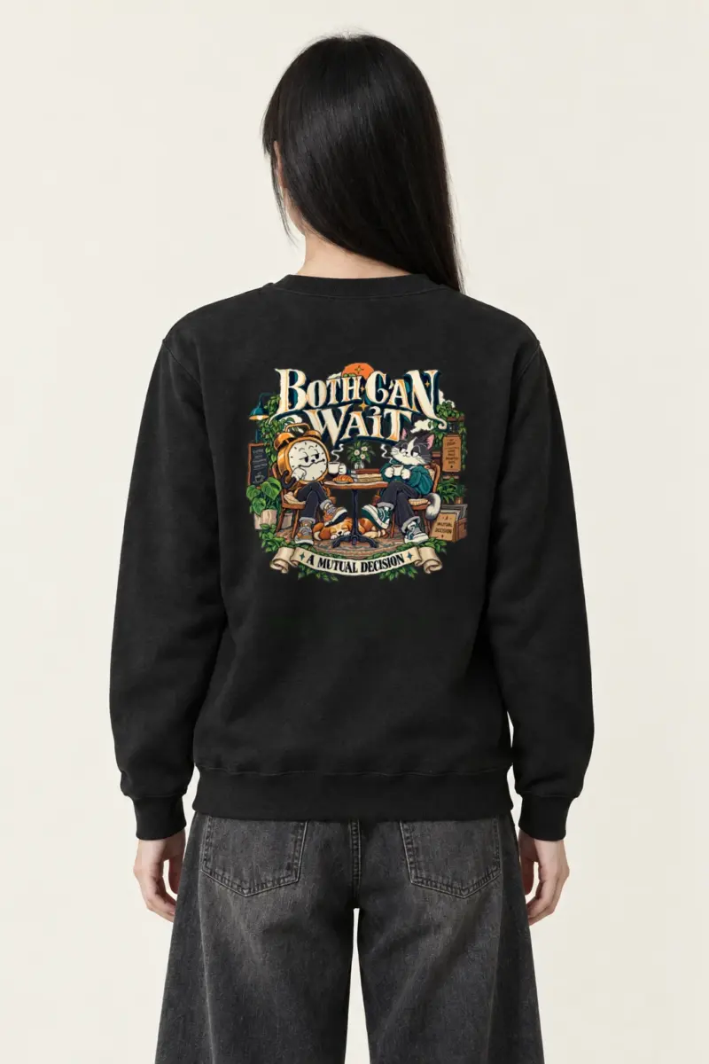 "Coffee Break Clock" Heavy Blend Unisex Crewneck Sweatshirt