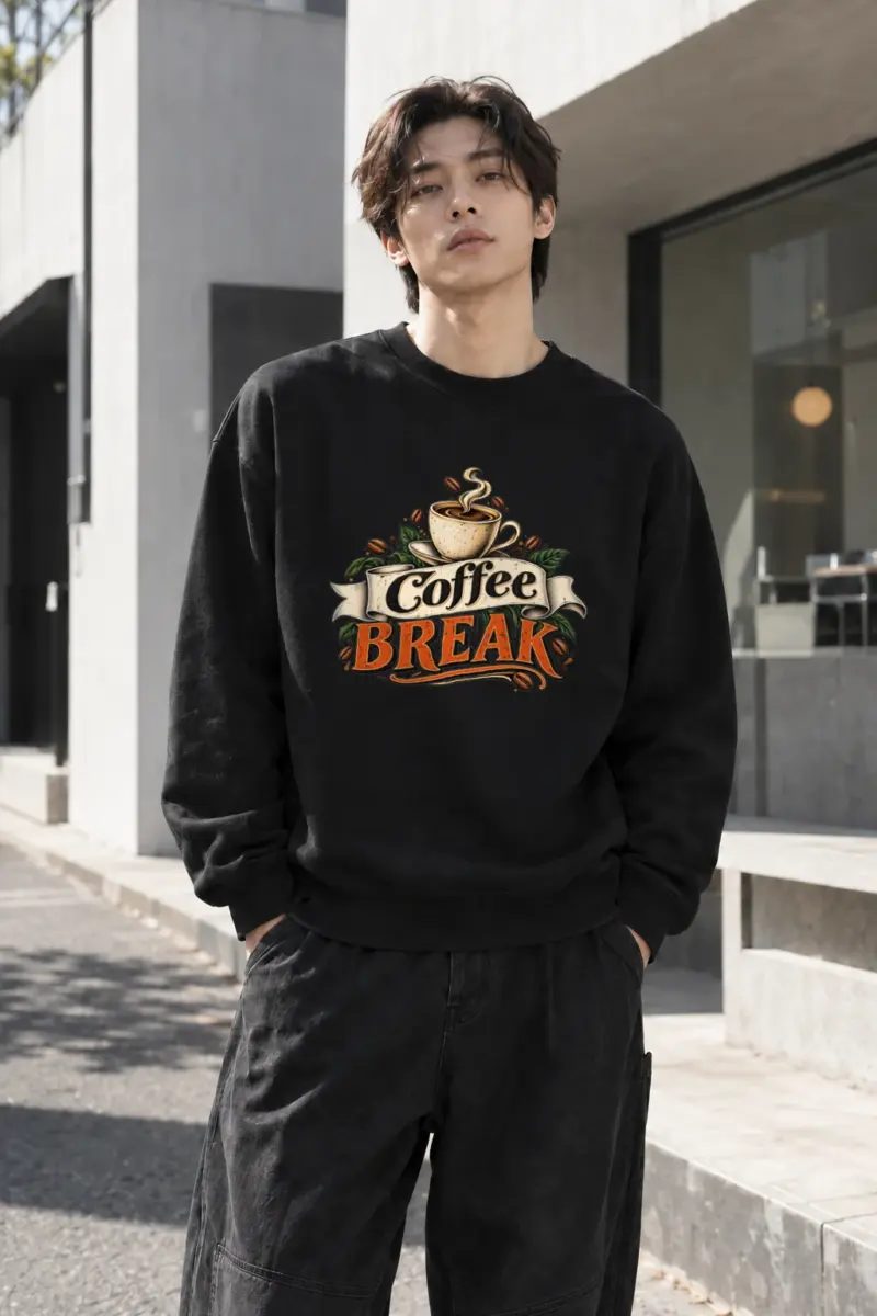 "Coffee Break" Heavy Blend Unisex Crewneck Sweatshirt | Gildan 18000