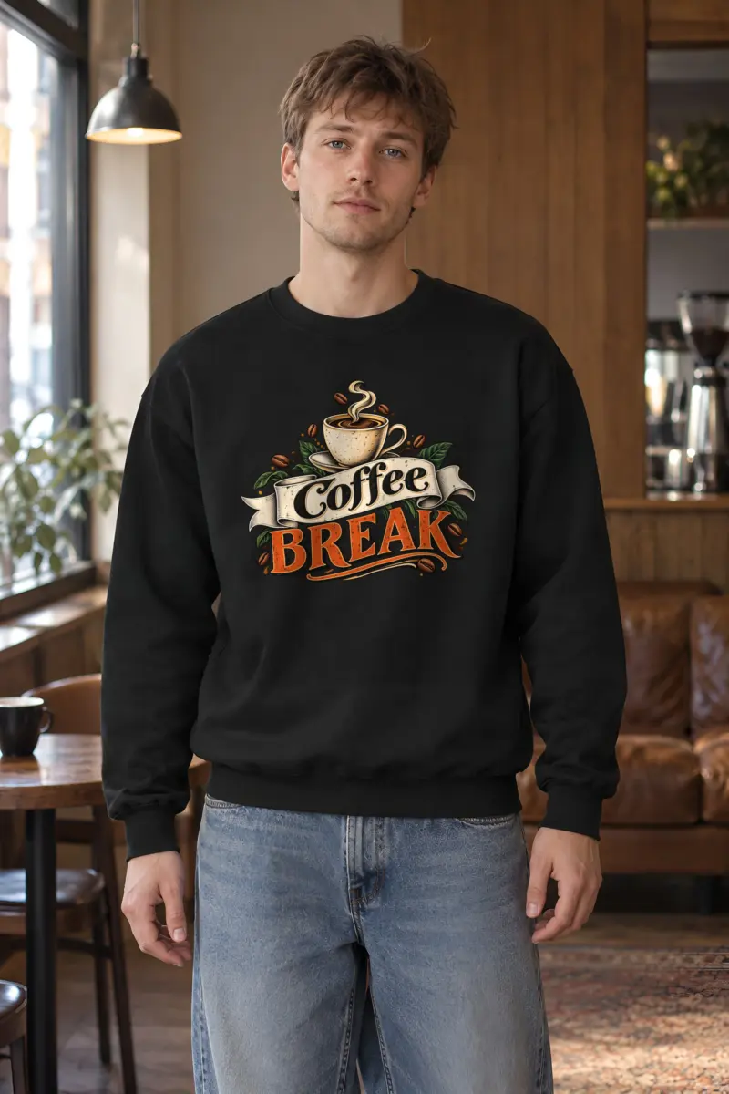 "Coffee Break" Heavy Blend Unisex Crewneck Sweatshirt