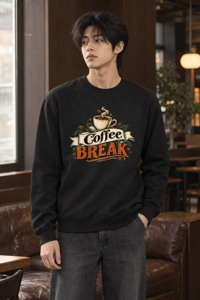 "Coffee Break" Heavy Blend Unisex Crewneck Sweatshirt