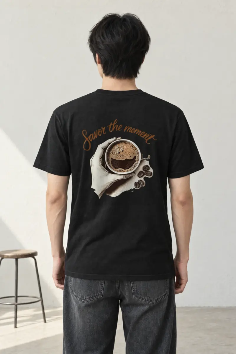 "Coffee Break Ritual" Heavyweight Unisex Crewneck T-shirt