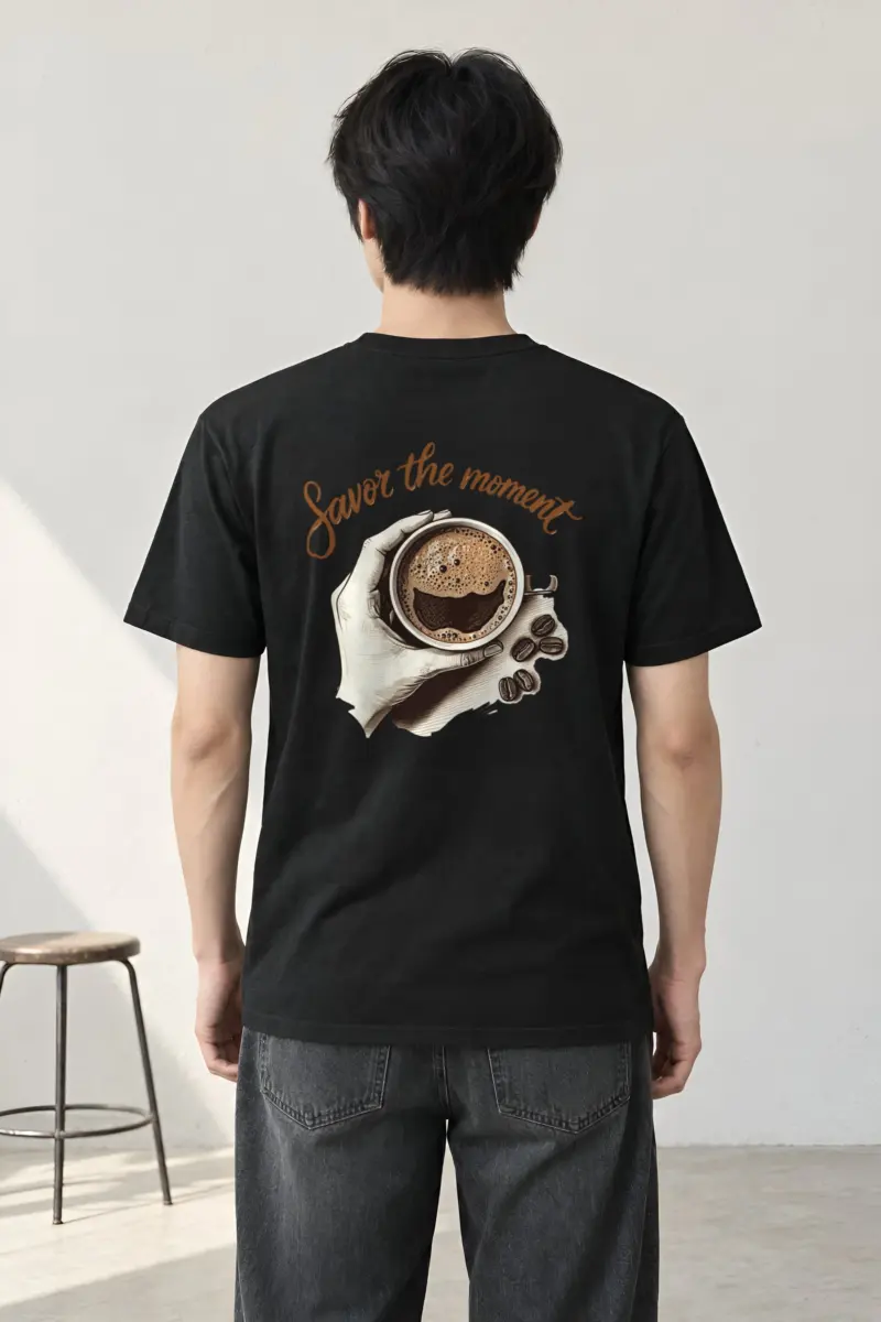 "Coffee Break Ritual" Heavyweight Unisex Crewneck T-shirt