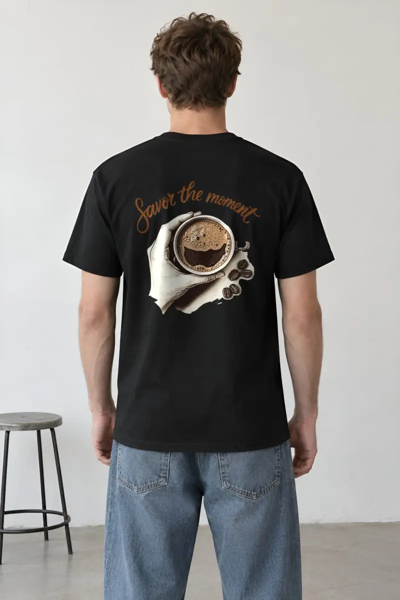 "Coffee Break Ritual" Heavyweight Unisex Crewneck T-shirt