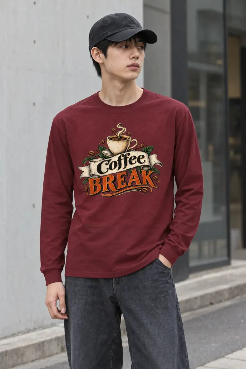 "Coffee Break" Unisex Longsleeve T-shirt | Gildan 2400