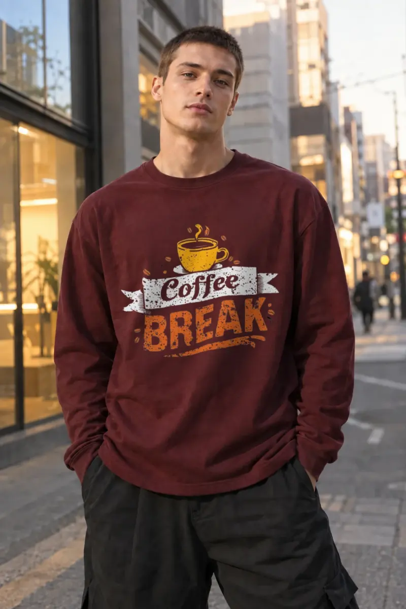 “Coffee Break” Unisex Longsleeve T-shirt | Gildan 2400