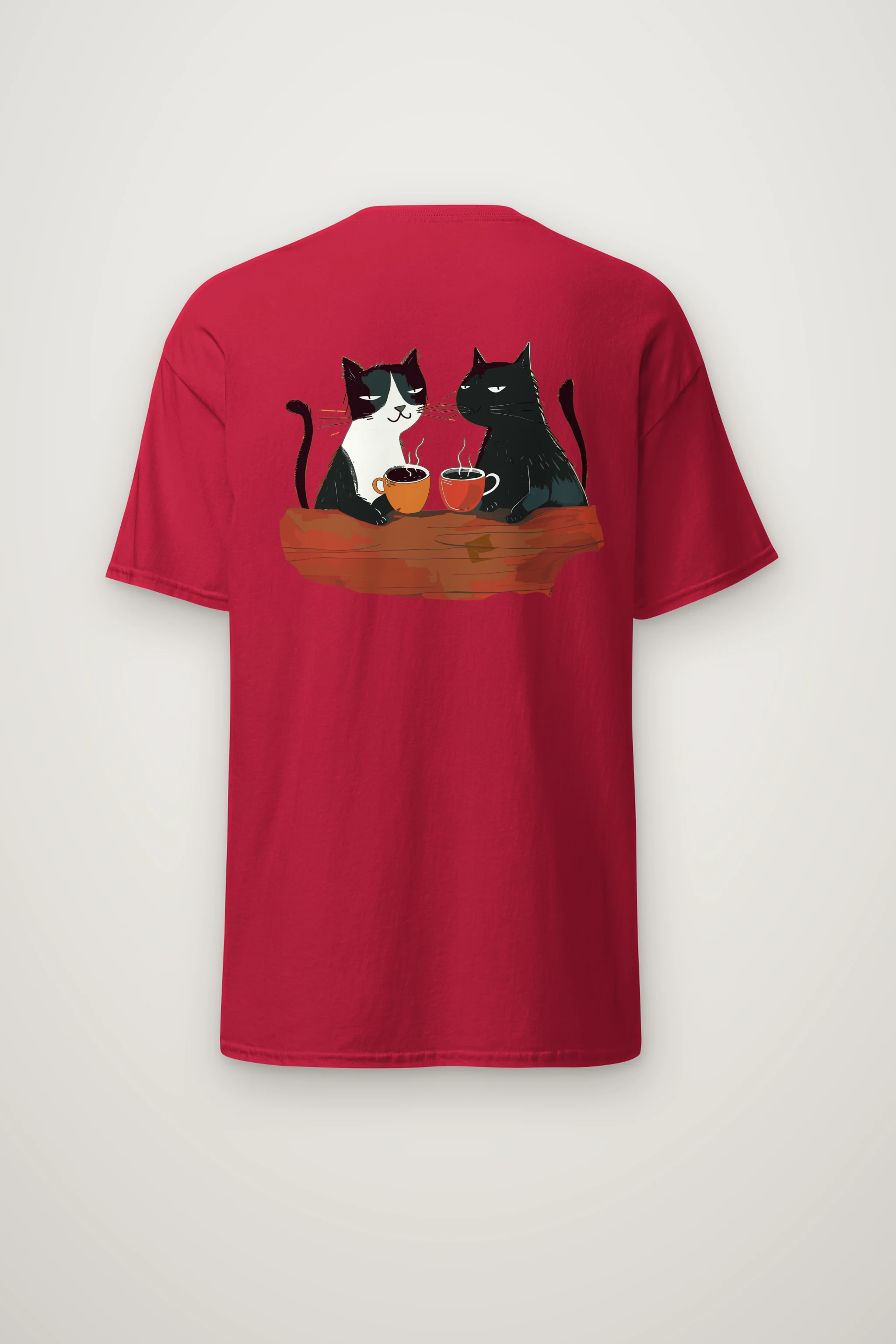 "Coffee Cat Break" Heavyweight Unisex Crewneck T-shirt