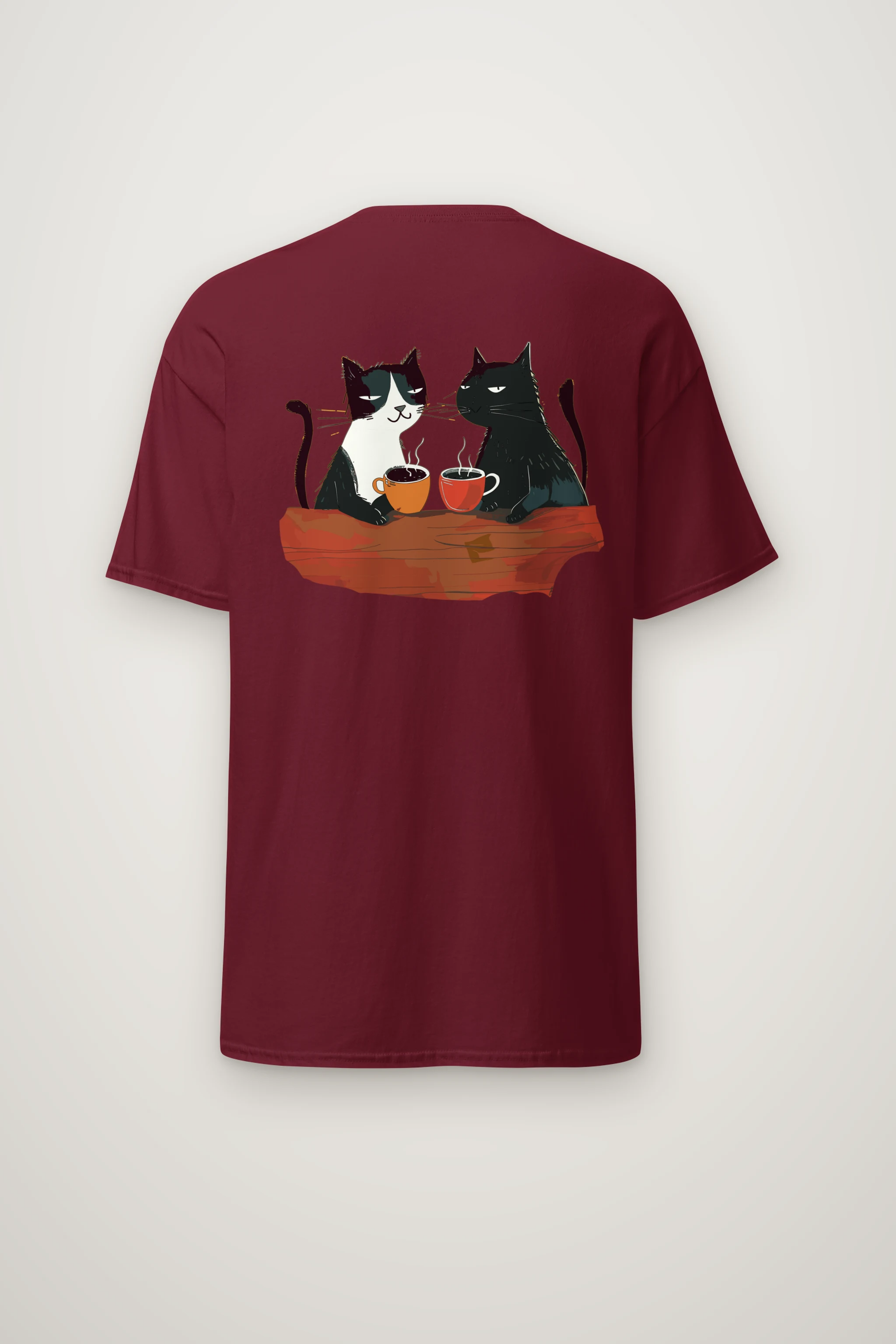 "Coffee Cat Break" Heavyweight Unisex Crewneck T-shirt