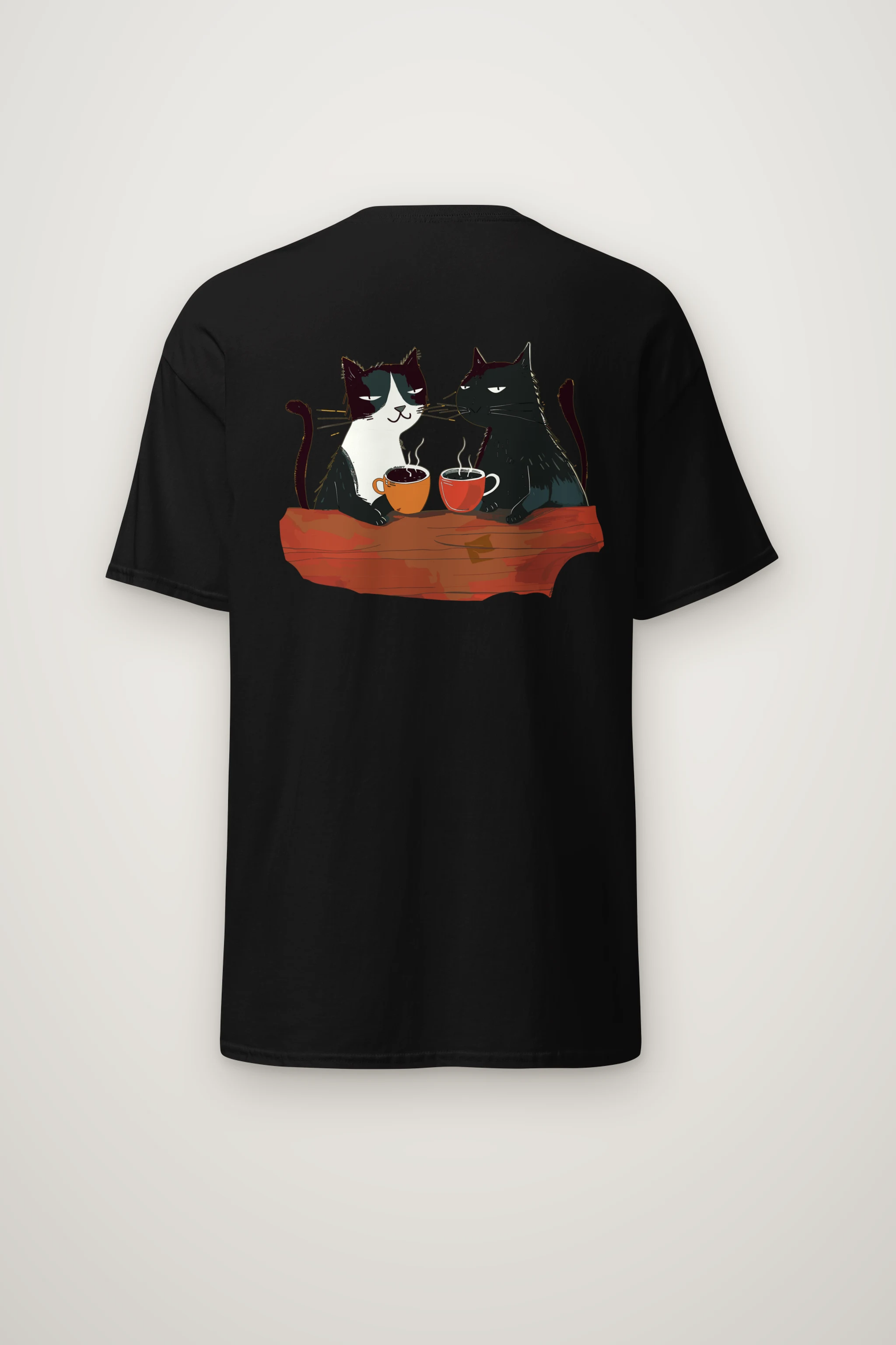 "Coffee Cat Break" Heavyweight Unisex Crewneck T-shirt