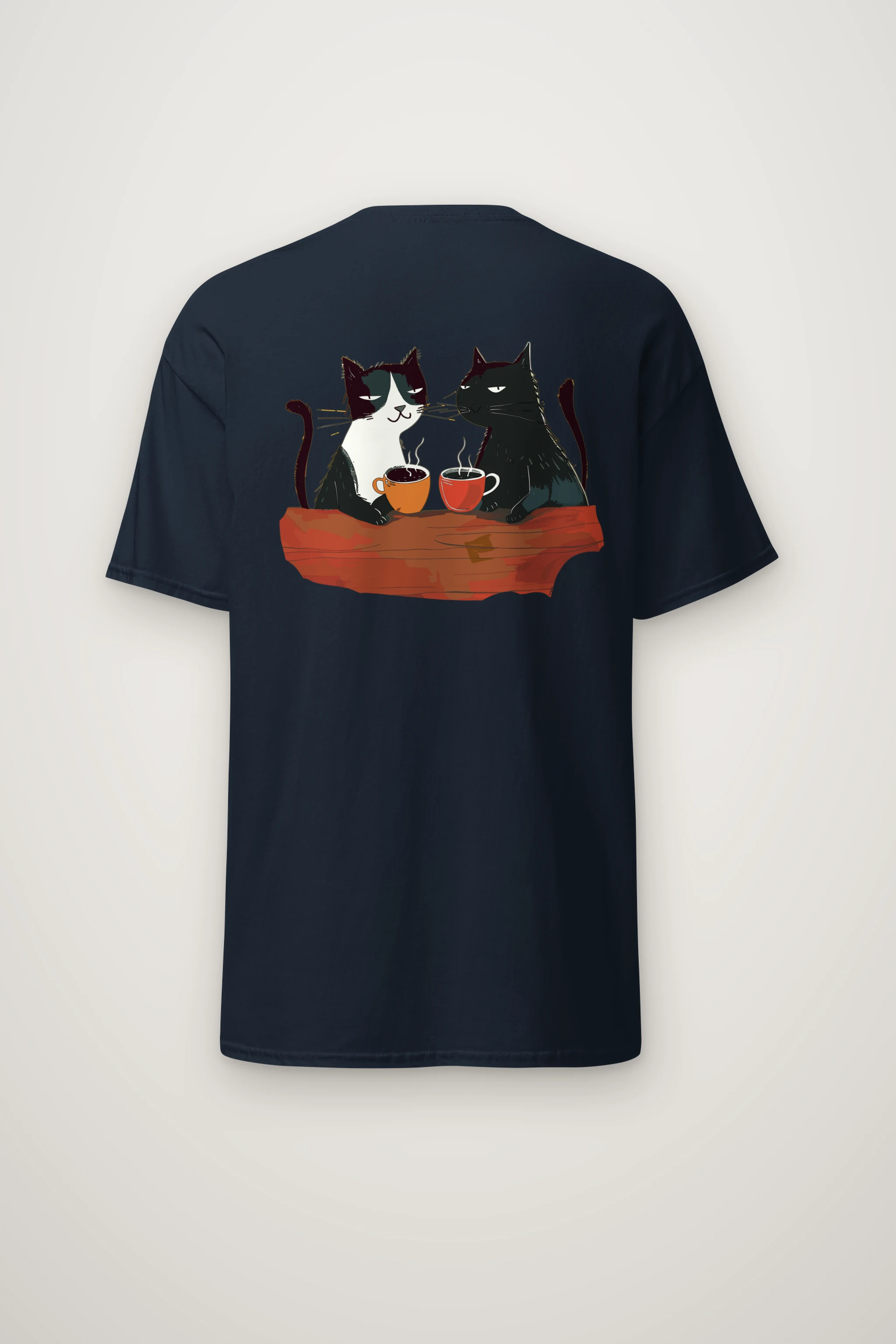 "Coffee Cat Break" Heavyweight Unisex Crewneck T-shirt