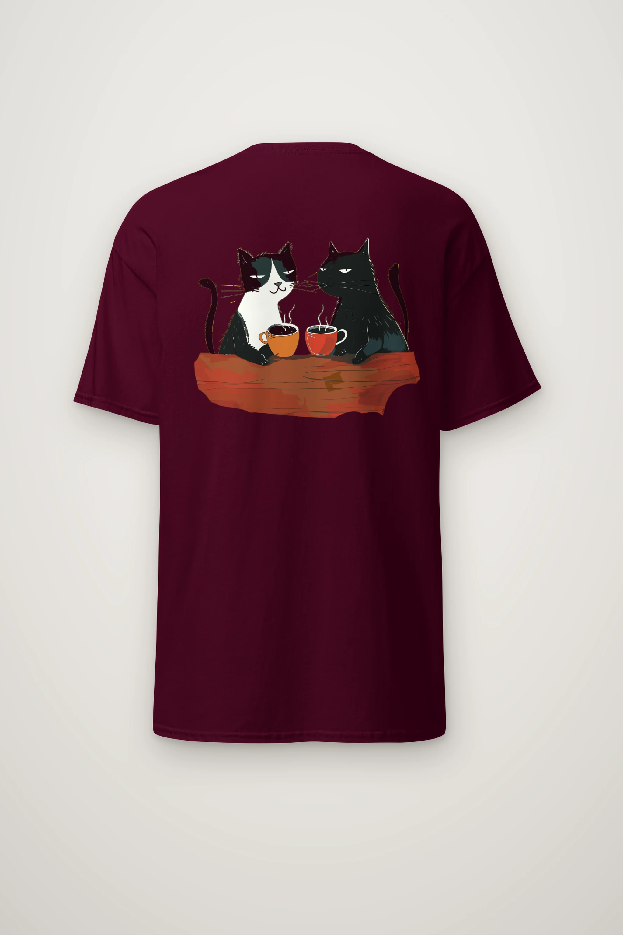 "Coffee Cat Break" Heavyweight Unisex Crewneck T-shirt
