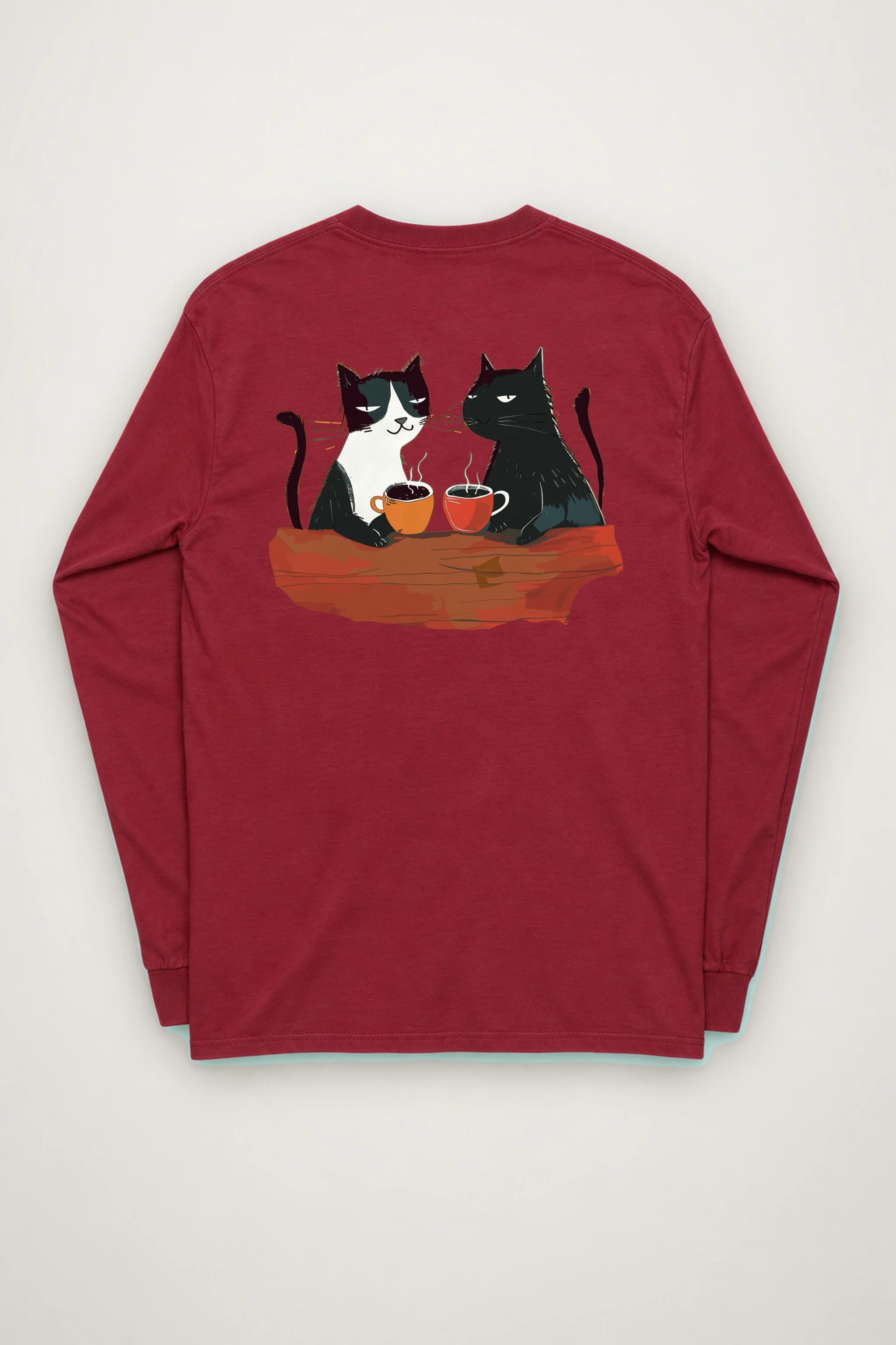 "Coffee Cat Break" Unisex Longsleeve T-shirt