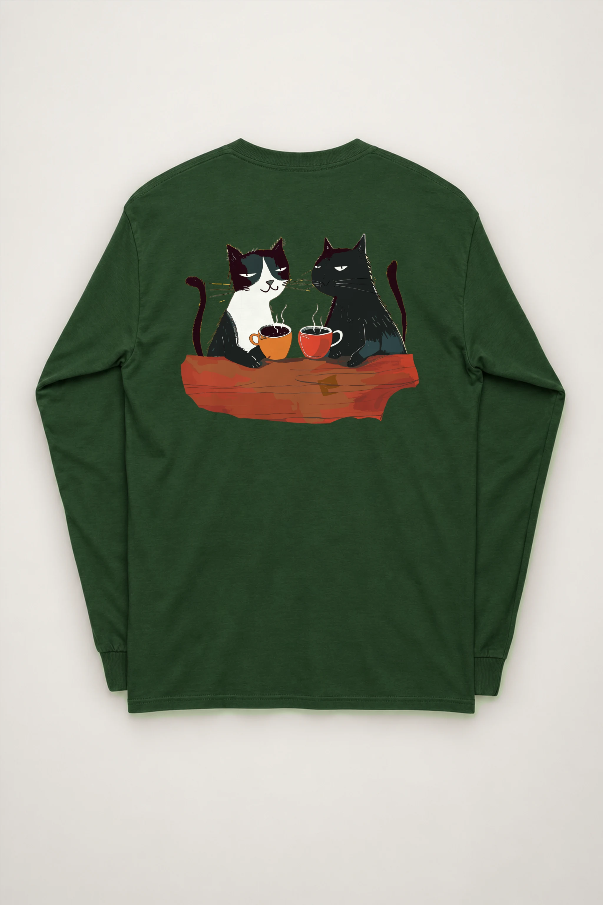 "Coffee Cat Break" Unisex Longsleeve T-shirt