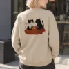 "Coffee Cat Companions" Heavy Blend Unisex Crewneck Sweatshirt | Gildan 18000