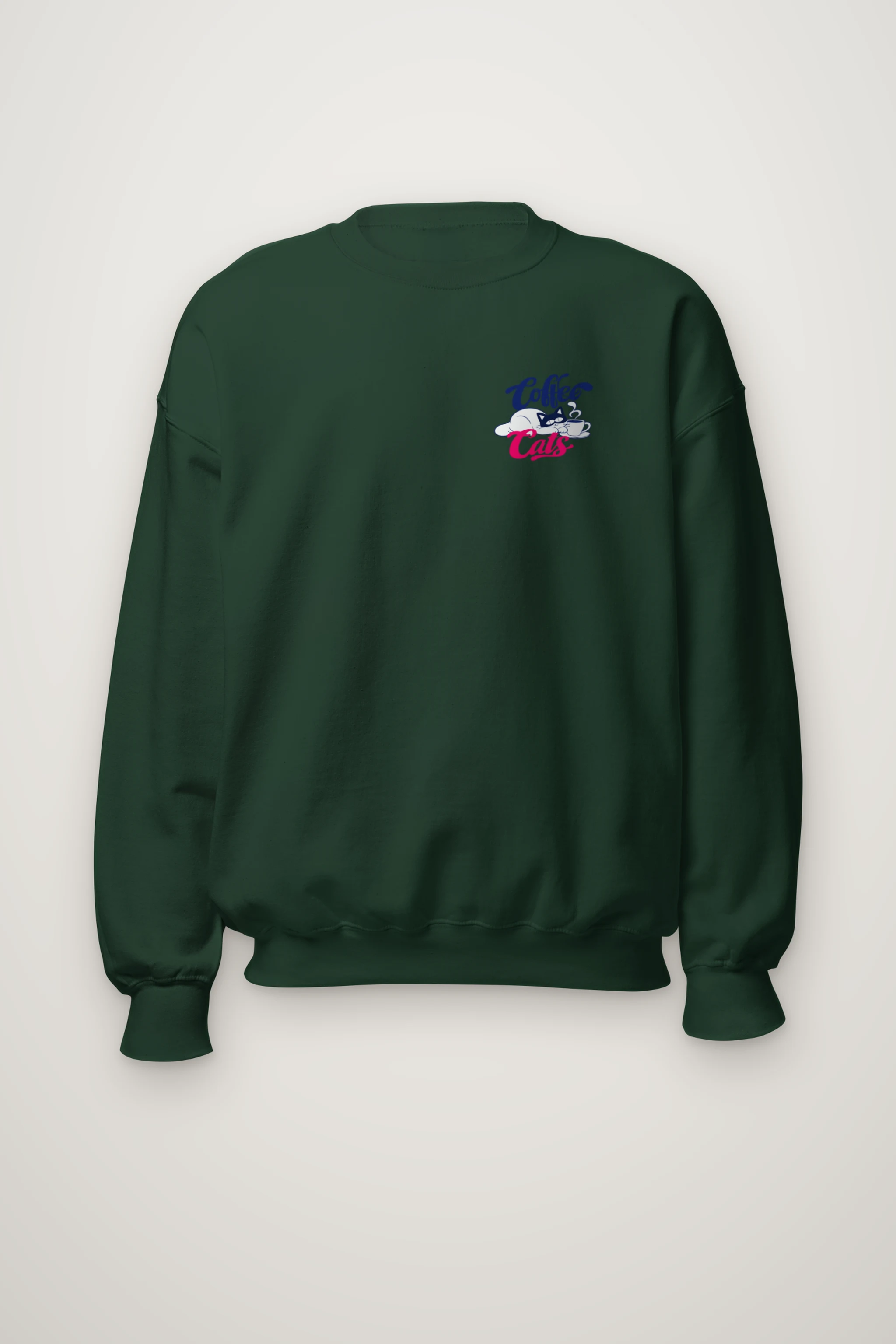 "Coffee Cats Daydreams" Heavy Blend Unisex Crewneck Sweatshirt