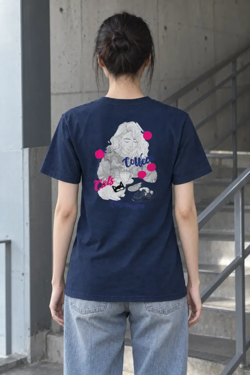 "Coffee Cats Daydreams" Heavyweight Unisex Crewneck T-shirt