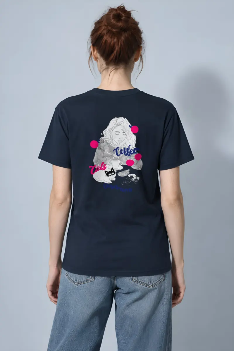 "Coffee Cats Daydreams" Heavyweight Unisex Crewneck T-shirt
