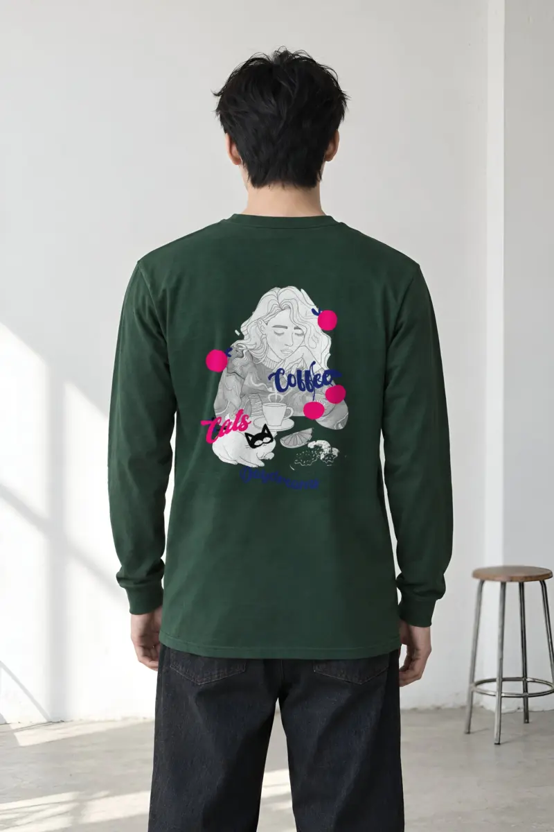 "Coffee Cats Daydreams" Unisex Longsleeve T-shirt