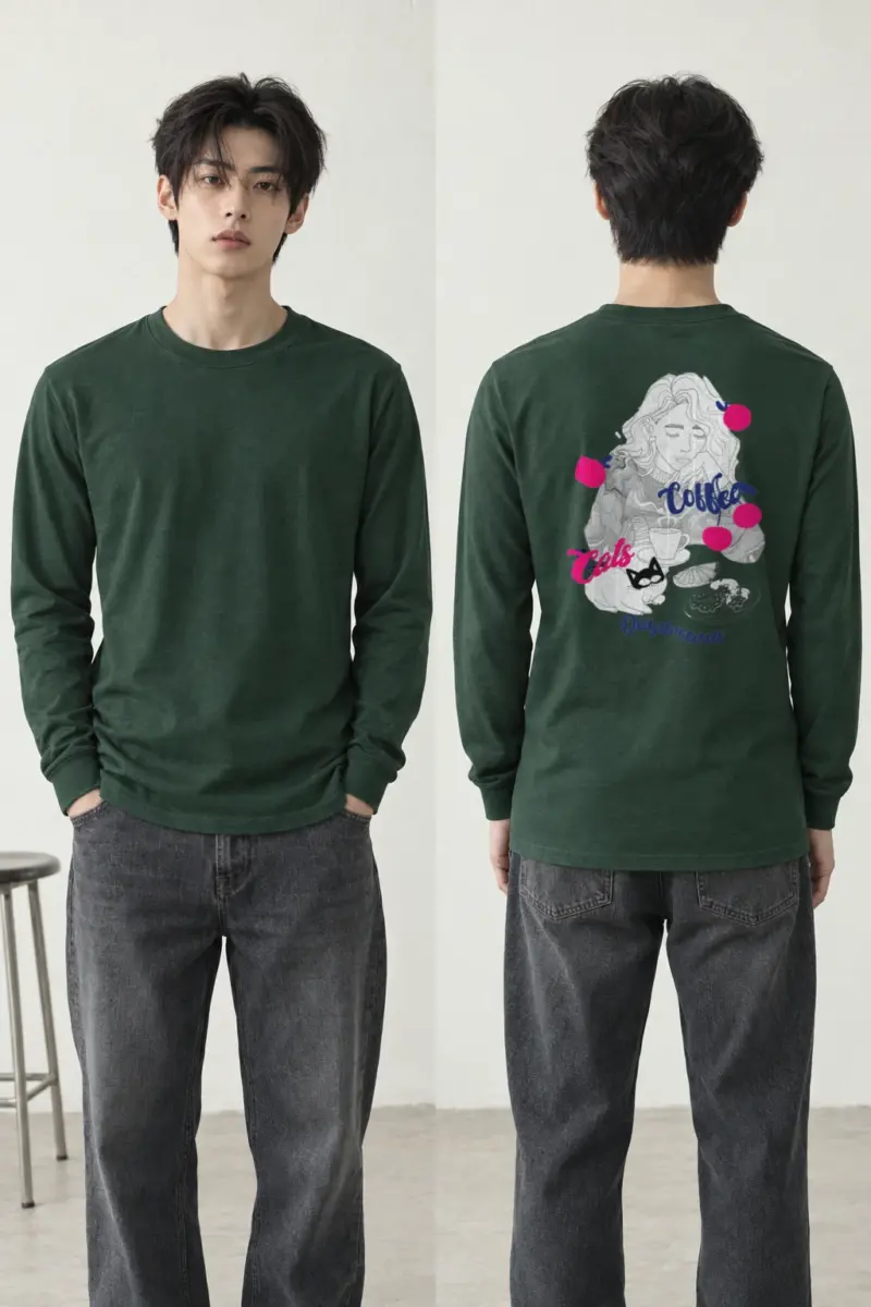 "Coffee Cats Daydreams" Unisex Longsleeve T-shirt
