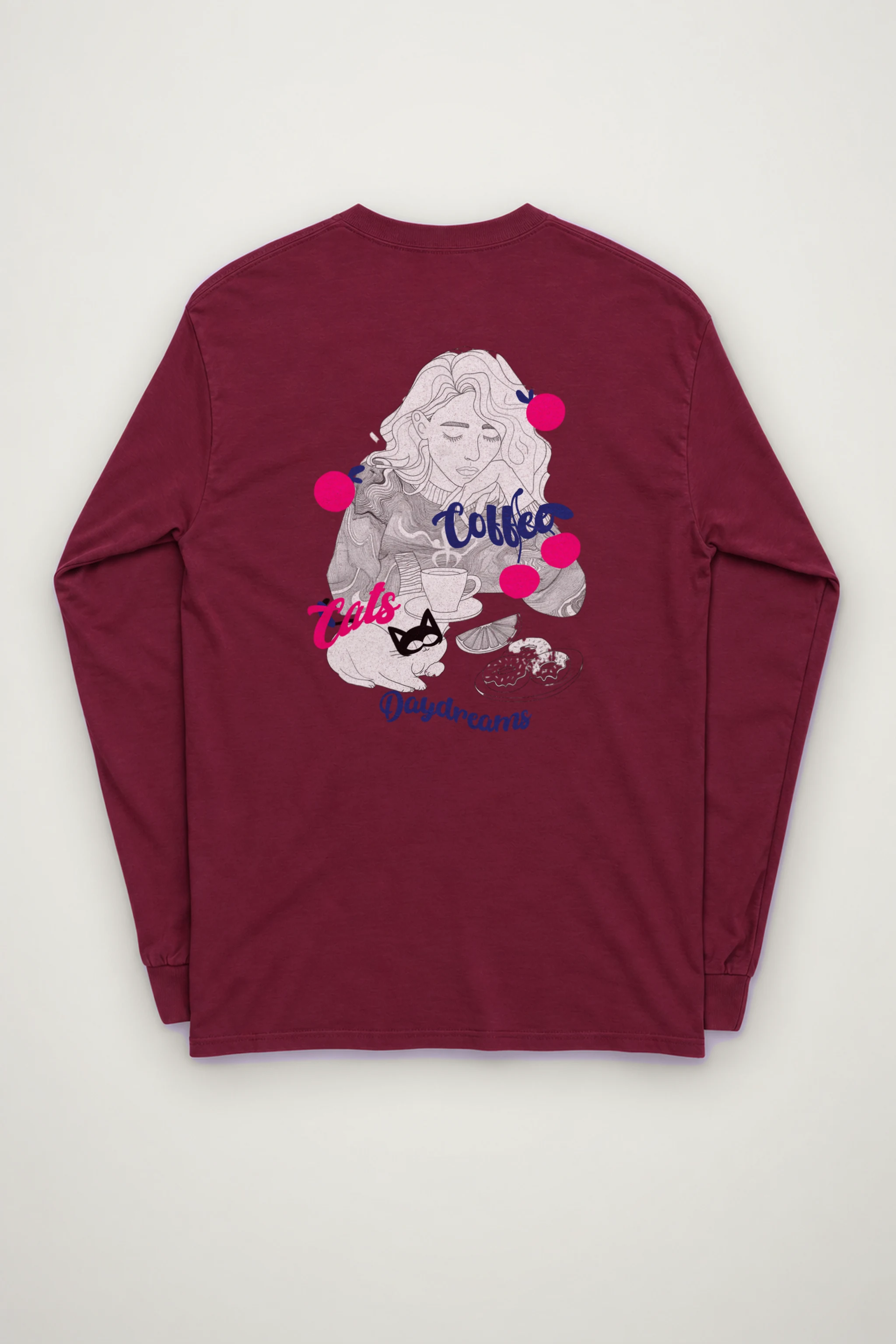 "Coffee Cats Daydreams" Unisex Longsleeve T-shirt