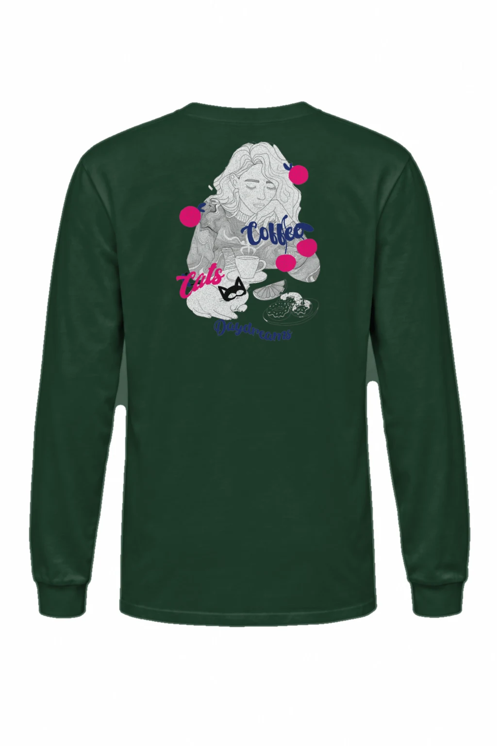 "Coffee Cats Daydreams" Unisex Longsleeve T-shirt | Gildan 2400