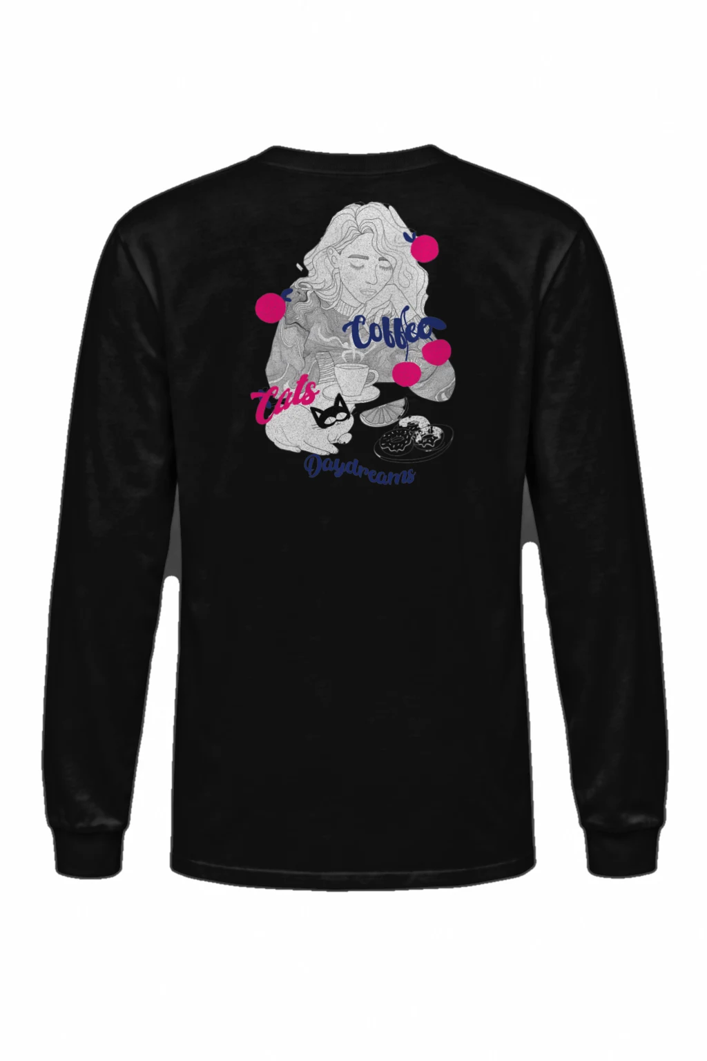 "Coffee Cats Daydreams" Unisex Longsleeve T-shirt | Gildan 2400