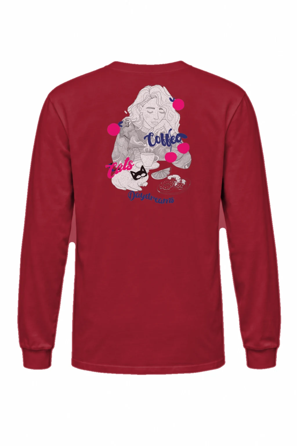"Coffee Cats Daydreams" Unisex Longsleeve T-shirt | Gildan 2400
