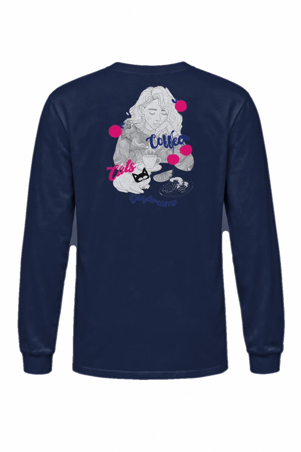 "Coffee Cats Daydreams" Unisex Longsleeve T-shirt | Gildan 2400