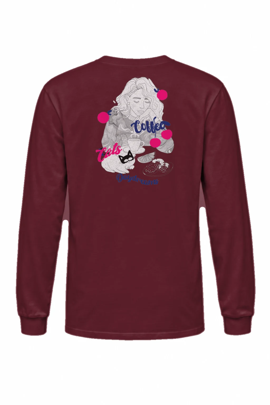 "Coffee Cats Daydreams" Unisex Longsleeve T-shirt | Gildan 2400